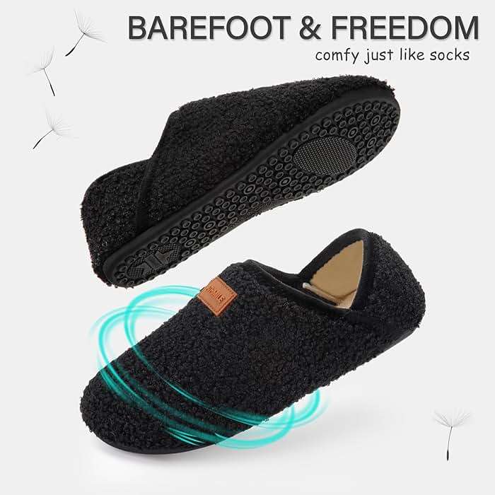 ATHMILE House Slippers for Women Men Indoor Barefoot Slippers Socks Furry Slip on House Shoes Cozy Comfy for Home Bedroom Travel Yoga - Image 3