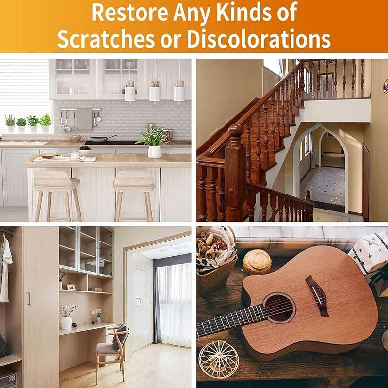 【New Upgrade】Farady Wood Laminate Vinyl Floor Furniture Repair Kit with 11 Colors Repair Wax Blocks, Wood Floor Scratch Repair for Wooden Floor, PVC, Vinyl, Door, Cabinet, Table, Stairs - Image 6