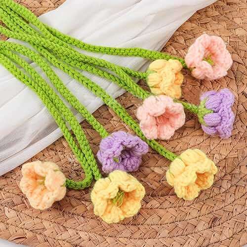 WAYUTO Crochet Curtain Tiebacks Yellow Flower 2 Pack Vintage Floral Tie Backs for Curtains Drapes Window Fancy Cute Creative Curtain Buckle Strap for Home Office Bedroom Decorative - Image 2