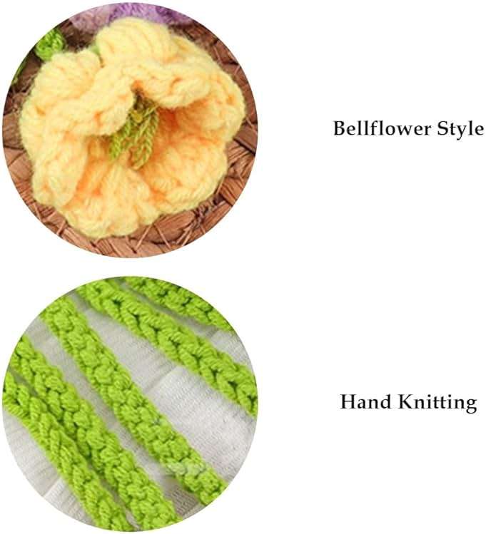 WAYUTO Crochet Curtain Tiebacks Yellow Flower 2 Pack Vintage Floral Tie Backs for Curtains Drapes Window Fancy Cute Creative Curtain Buckle Strap for Home Office Bedroom Decorative - Image 6