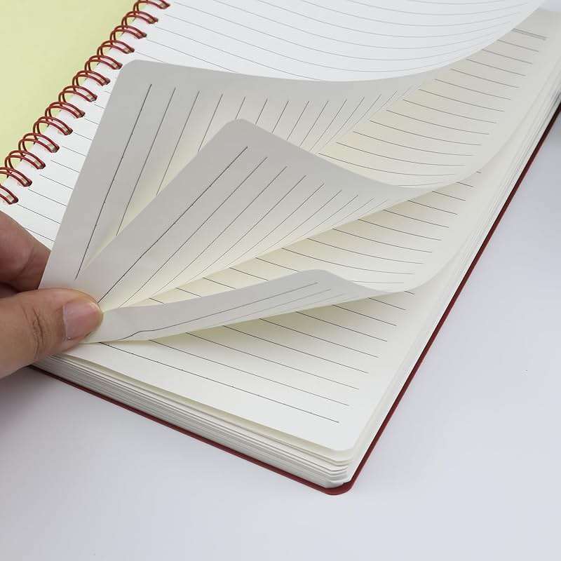 Aacehlh 5 Pack Spiral Notebooks 8.3" x 5.7", 80 Sheets College Ruled Notebook with Plastic Waterproof Cover, A5 Lined Journal for Office, School,Home - Image 4