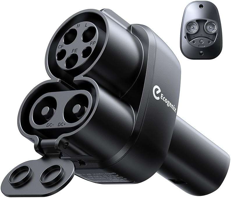Ecogenix Upgraded 2In1 CCS & J1772 to Tesla Adapter, 250KW Fast CCS1 to Tesla Charging Adapter, Fit for 2021-2026 Tesla Model Y, 3, S, X, Compatible with CCS1& J1772 Level 1 2 3 Charging Stations - Image 1