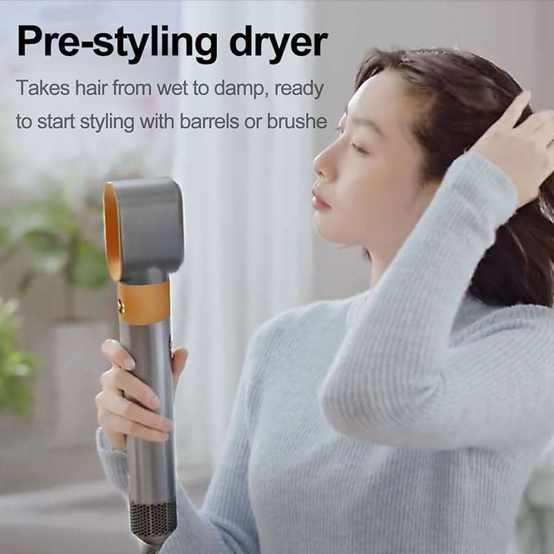 Pre-Styling Dryer Attachment for Dyson Airwrap, Nozzle Replacement Rotating Curling Barrels Hair Styler Accessories, Gold - Image 2