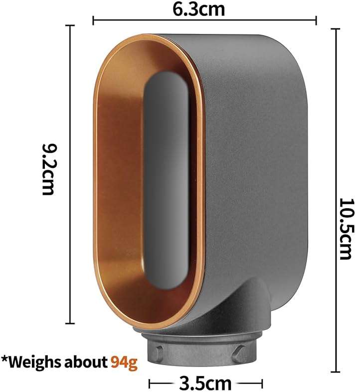 Pre-Styling Dryer Attachment for Dyson Airwrap, Nozzle Replacement Rotating Curling Barrels Hair Styler Accessories, Gold - Image 3