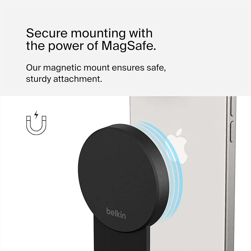 Belkin iPhone Mount with MagSafe for Apple TV 4K - MacBook Continuity Support w/tvOS - Turn Phone to Webcam, Compatible with MacBook Pro, Air, iPhone 16,15,14,13 & More - Gray - Image 3