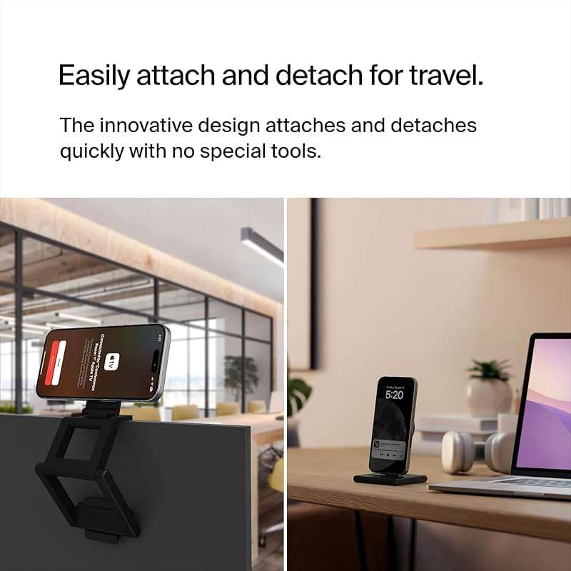 Belkin iPhone Mount with MagSafe for Apple TV 4K - MacBook Continuity Support w/tvOS - Turn Phone to Webcam, Compatible with MacBook Pro, Air, iPhone 16,15,14,13 & More - Gray - Image 6