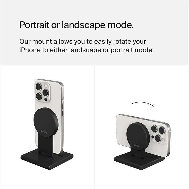 Belkin iPhone Mount with MagSafe for Apple TV 4K - MacBook Continuity Support w/tvOS - Turn Phone to Webcam, Compatible with MacBook Pro, Air, iPhone 16,15,14,13 & More - Gray - Image 7