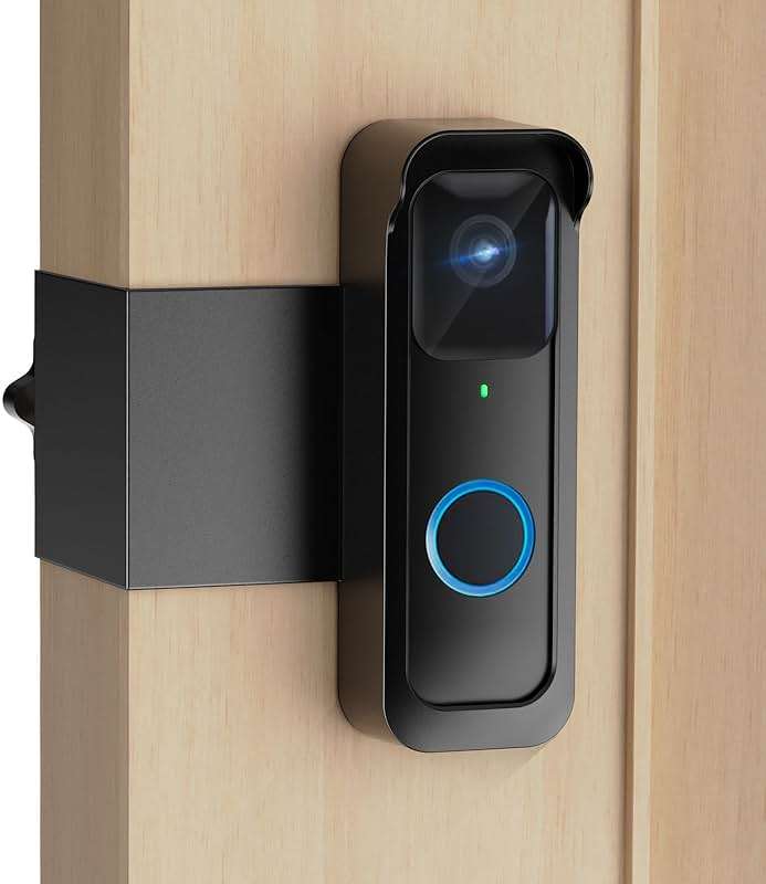 Blink Doorbell Mount, Anti-Theft Doorbell Camera Mount for Blink Video Doorbell 1st Gen & 2nd Gen, No Block Sensor & Night Vision, Doorbell Camera Mount Bracket with Rain Cover - Image 1