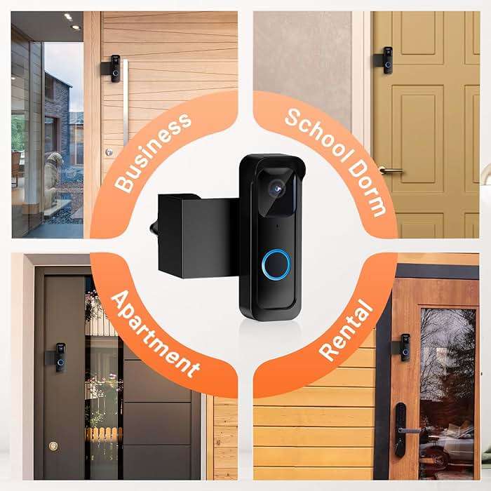 Blink Doorbell Mount, Anti-Theft Doorbell Camera Mount for Blink Video Doorbell 1st Gen & 2nd Gen, No Block Sensor & Night Vision, Doorbell Camera Mount Bracket with Rain Cover - Image 9