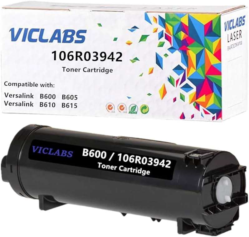 VicLabs B600 106R03942 Toner Cartridge Replacement for Xerox B600 106R03942 Toner Cartridge for use in Xerox Versalink B600 B605 B610 B615 Printers ( 25,900 Pages, 1- Pack, ) - Image 1