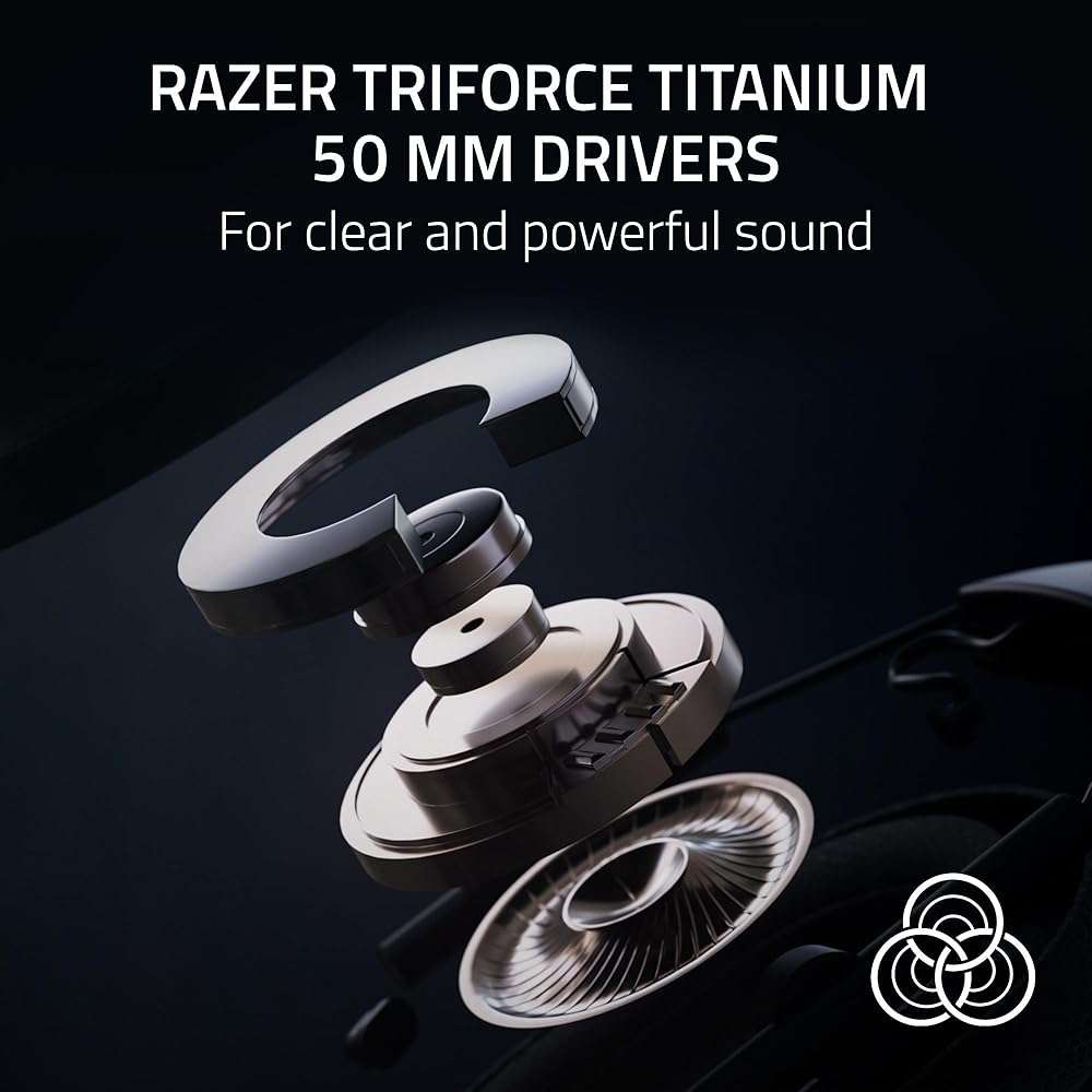 Razer BlackShark V2 Pro Wireless Xbox Gaming Headset: 50mm Drivers - Super Wideband Mic - Noise Isolating Earcups - for Xbox, PS5, Nintendo Switch 2, PC, Mac - Bluetooth, USB-C - 70hr Battery - Black - Image 6