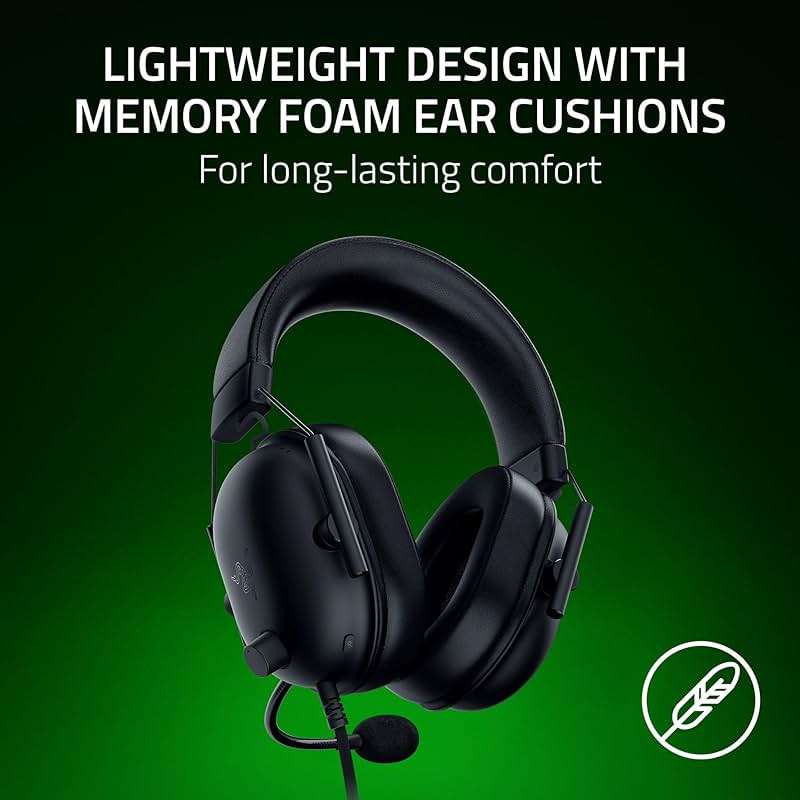 Razer BlackShark V2 X Xbox Gaming Headset: 50mm Drivers - Cardioid Mic - Lightweight - Comfortable, Noise Isolating Earcups - for Xbox Series X, Series S, PS5, PC, Switch via 3.5mm Audio Jack - Black - Image 5