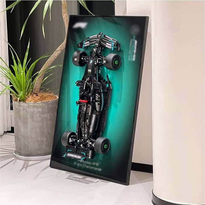iLuane Display Wallboard for LEGO Technic Mercedes-AMG W14 E 42171 Model Car Building Sets, Adult Collectibles Wall Mount, Room or Office Decor for Men & Women, Gradient Color (No Car Included) - Image 1