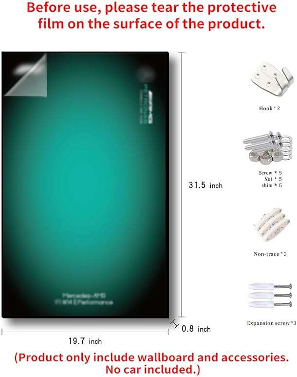 iLuane Display Wallboard for LEGO Technic Mercedes-AMG W14 E 42171 Model Car Building Sets, Adult Collectibles Wall Mount, Room or Office Decor for Men & Women, Gradient Color (No Car Included) - Image 2