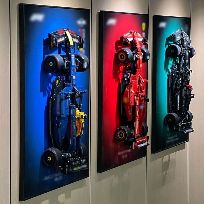iLuane Display Wallboard for LEGO Technic Mercedes-AMG W14 E 42171 Model Car Building Sets, Adult Collectibles Wall Mount, Room or Office Decor for Men & Women, Gradient Color (No Car Included) - Image 9