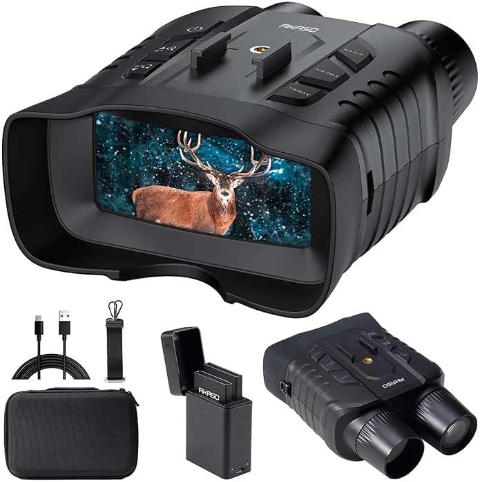 AKASO Seemor-200 Night Vision Goggles - 4K Full Color Night Vision Binoculars for Adults, App-Enabled Photo and Video Saving,AI-ISP 3280FT Viewing Range,16x Digital Zoom for Camping Hiking & Security - Image 1