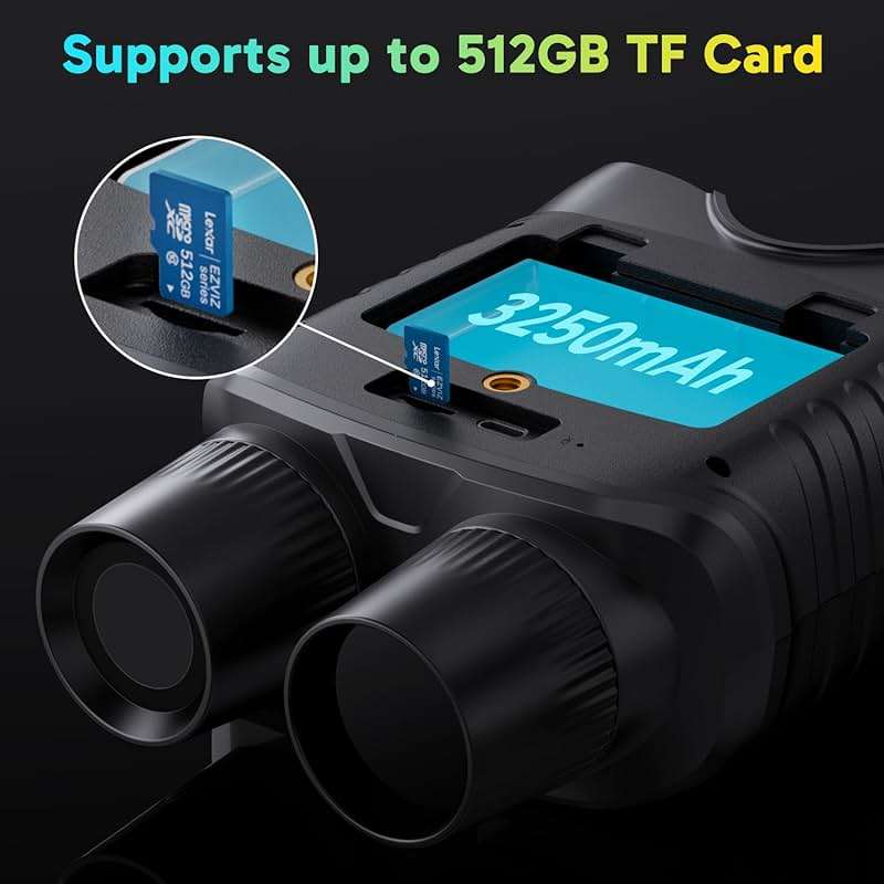 AKASO Seemor-200 Night Vision Goggles - 4K Full Color Night Vision Binoculars for Adults, App-Enabled Photo and Video Saving,AI-ISP 3280FT Viewing Range,16x Digital Zoom for Camping Hiking & Security - Image 7