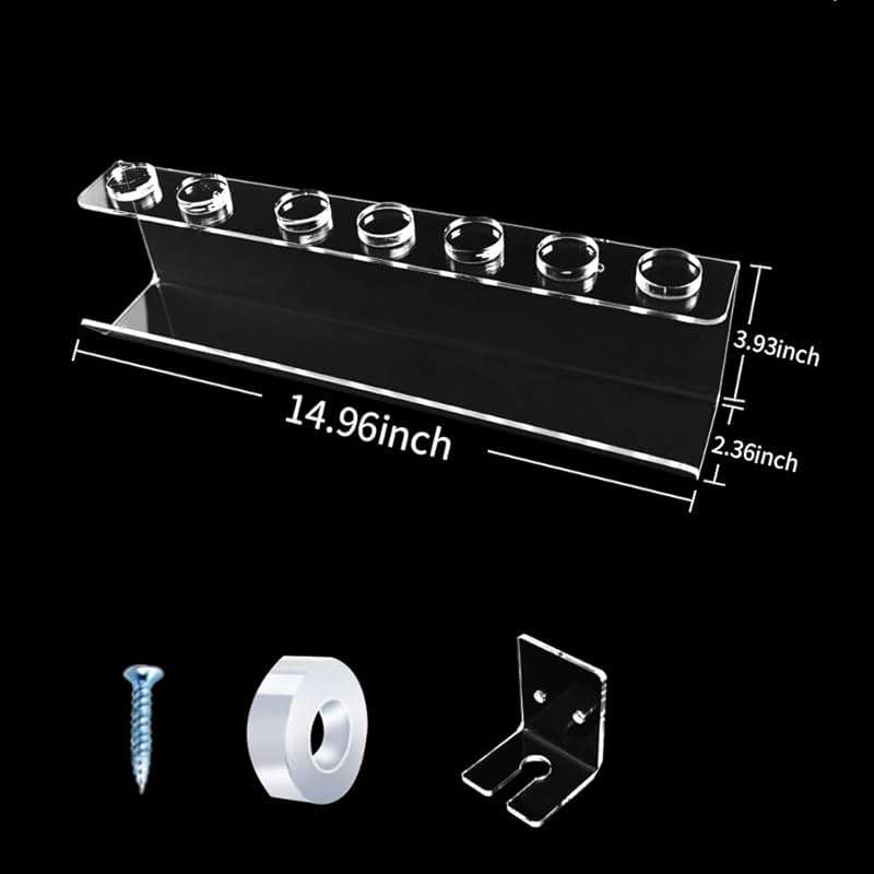 Storage Holder for Dyson Airwrap Curling Iron Complete Acrylic Wall Mount Bracket Stand Storage Rack Tool for Home Bathroom Shelf Organizer - Image 2