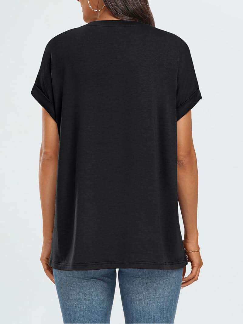 AUTOMET Women's Oversized Short Sleeve T Shirts Casual Summer Everyday Tops - Image 5