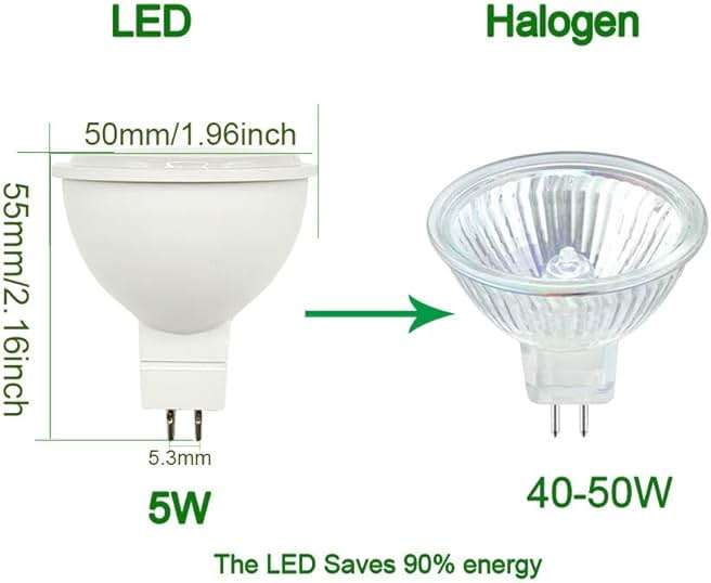 Generic Mr16 gu5.3 led Bulb 120v dimmable 5W 2700K Warm White Spot Light Equivalent to 40w 50w Halogen Bulb for Tracking Light (110-130V Dimmable 2700K) - Image 5