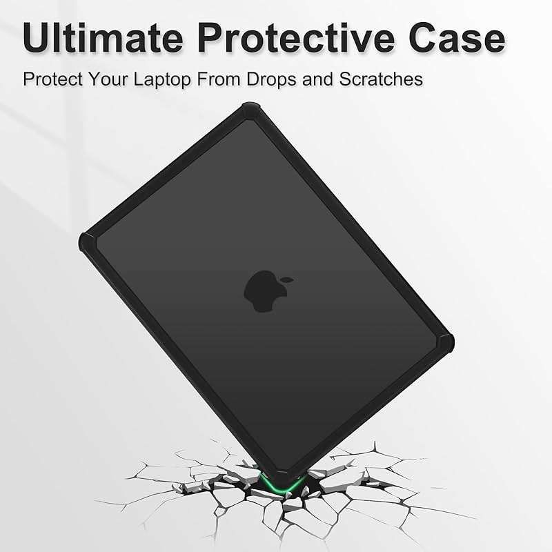 MOSISO Compatible with MacBook Pro 14 inch Case M5 2026 M4 M3 M2 M1 2025-2021 A3427 A3426 A3434 A3112 A3185 A3401 A2918 A2992 A2779 A2442,3 in 1 Kit Anti-Crack Hard Shell with TPU Bumper, Black - Image 3