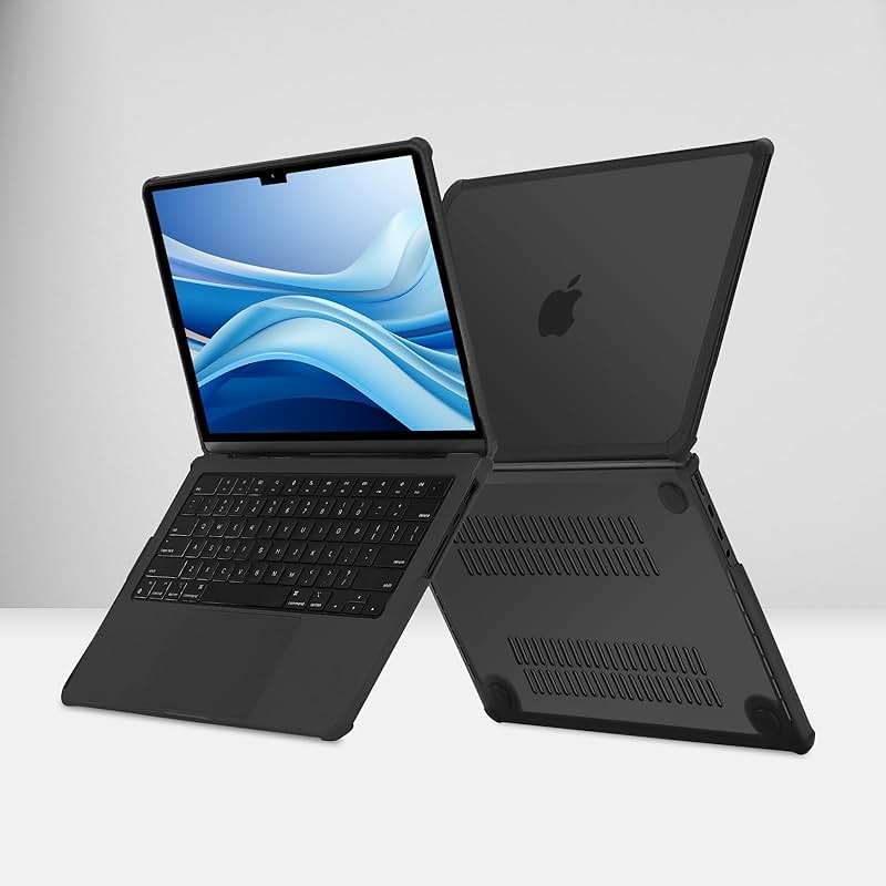 MOSISO Compatible with MacBook Pro 14 inch Case M5 2026 M4 M3 M2 M1 2025-2021 A3427 A3426 A3434 A3112 A3185 A3401 A2918 A2992 A2779 A2442,3 in 1 Kit Anti-Crack Hard Shell with TPU Bumper, Black - Image 4