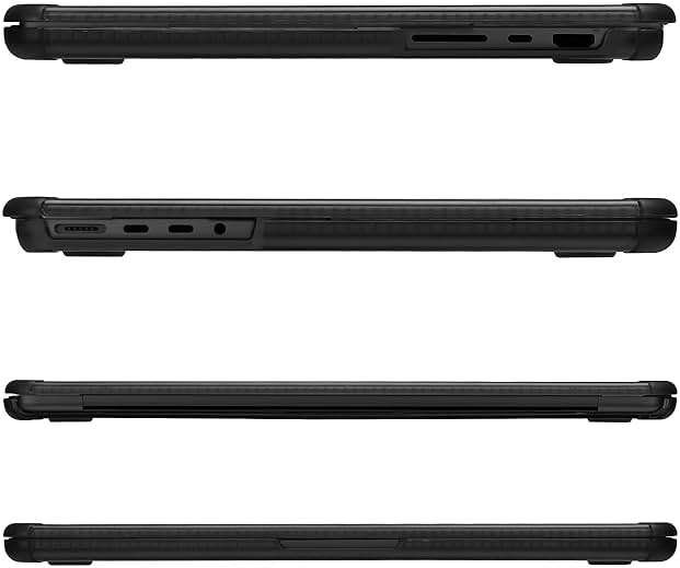 MOSISO Compatible with MacBook Pro 14 inch Case M5 2026 M4 M3 M2 M1 2025-2021 A3427 A3426 A3434 A3112 A3185 A3401 A2918 A2992 A2779 A2442,3 in 1 Kit Anti-Crack Hard Shell with TPU Bumper, Black - Image 7