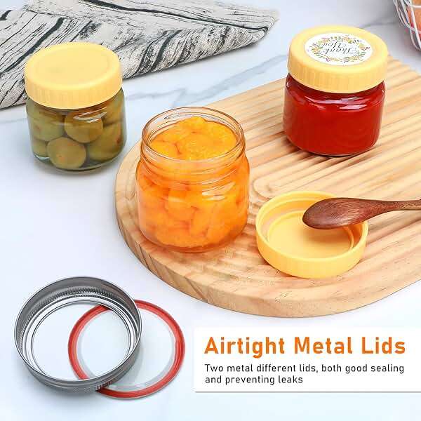 Salzesfalls 30 Pack 8oz Mason Jars with Lids,Half Pint Canning Jars,Small Glass Canning Jars,Samll Mason Jars for Jam, Honey,Candy,Spice - Image 6