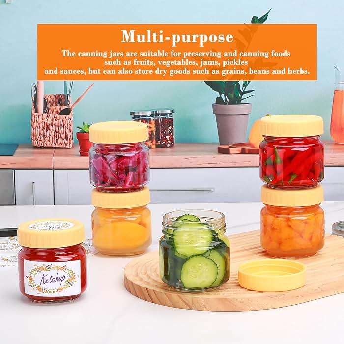 Salzesfalls 30 Pack 8oz Mason Jars with Lids,Half Pint Canning Jars,Small Glass Canning Jars,Samll Mason Jars for Jam, Honey,Candy,Spice - Image 7