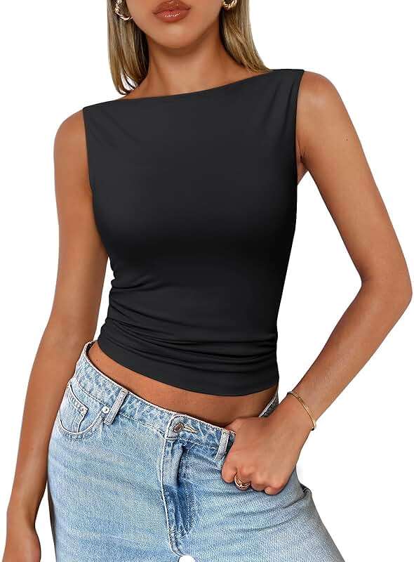 Trendy Queen Women Going Out Summer Tank Tops Spring Casual Basic Cute 2026 Sleeveless Shirt Vacation Fashion Outfit Clothes - Image 1