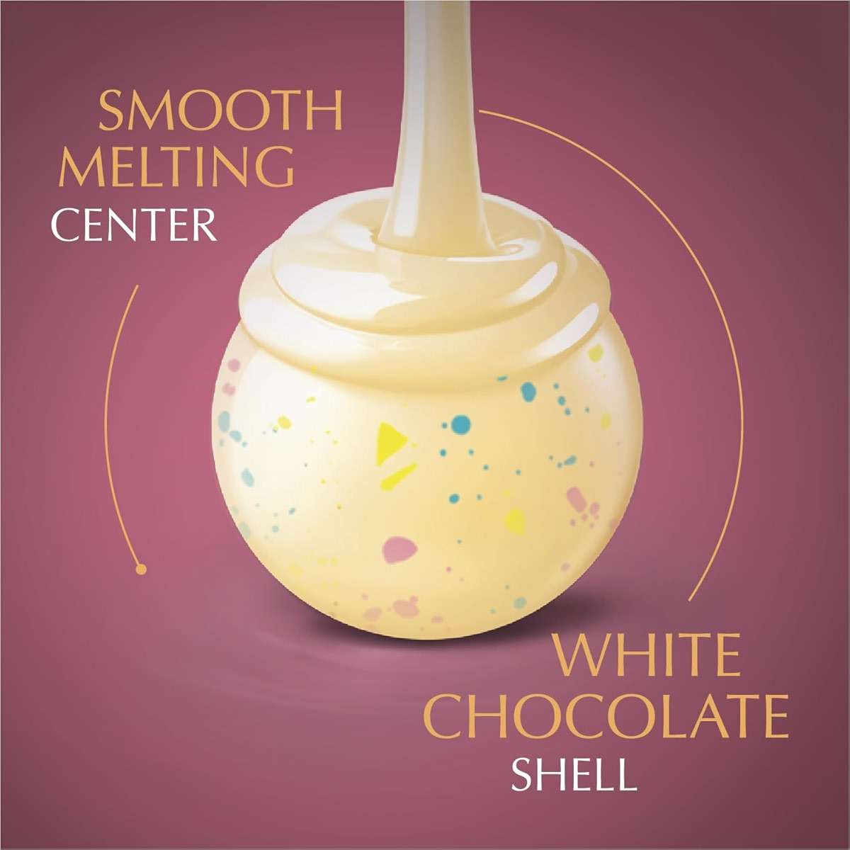 Lindt LINDOR Birthday Cake White Chocolate Truffles, White Chocolate Candy with Smooth, Melting Truffle Center, 5.1 oz. - Image 3