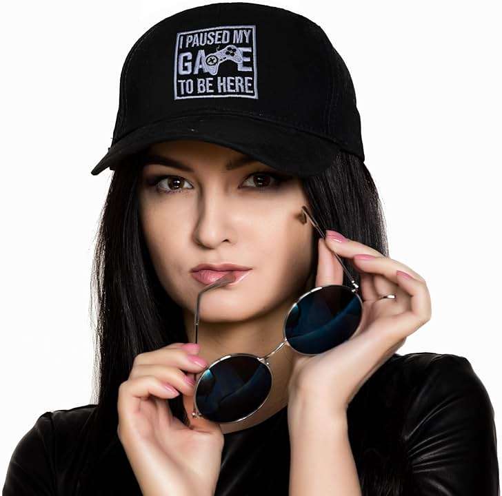 famliihw Embroidered Baseball Cap for Women Men Adjustable Baseball Hat Black Baseball Cap Trucker Hat - Image 5