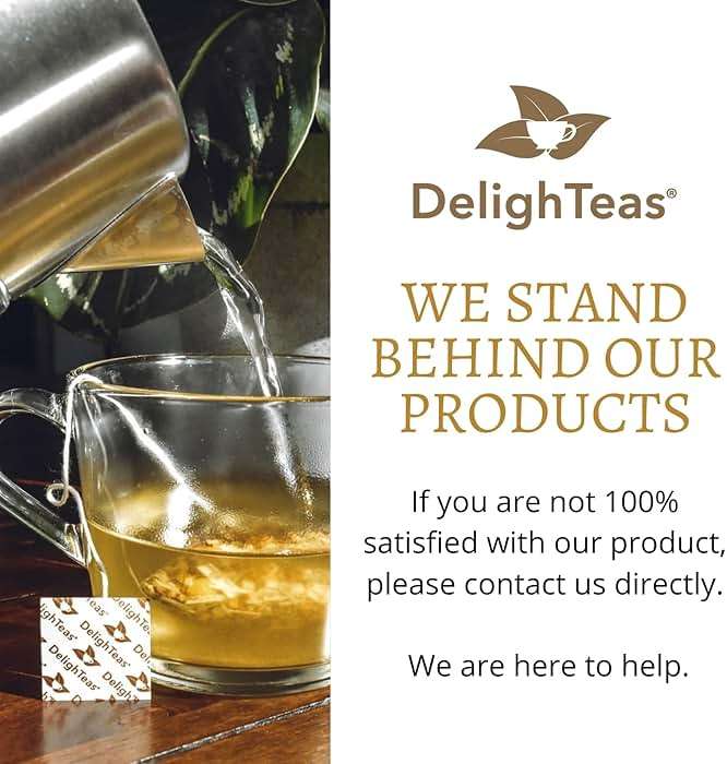 DelighTeas Ayurvedic Herbal Turmeric Tea Bags for Mobility Support | Eco-friendly Compostable Pyramid | Organic Turmeric, Ginger, Lemongrass & Licorice | Caffeine-Free, Kosher | 30 Tea Bags 4g Each - Image 6