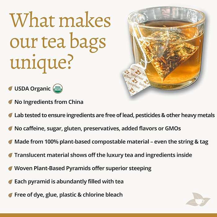 DelighTeas Organic Digest & Detox CCF Tea | Eco-friendly, Compostable Pyramid Tea Bags | Ayurvedic Cumin, Coriander, Fennel Tea | USDA Organic, Caffeine Free, Kosher | 30 Tea Bags, 4g each - Image 3