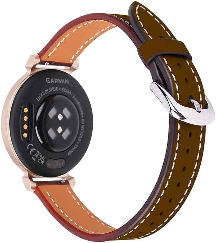 C2D JOY Leather Straps Compatible with Garmin Lily/Lily 2 Bands Smartwatch Replacement Watchband for Women - Image 1