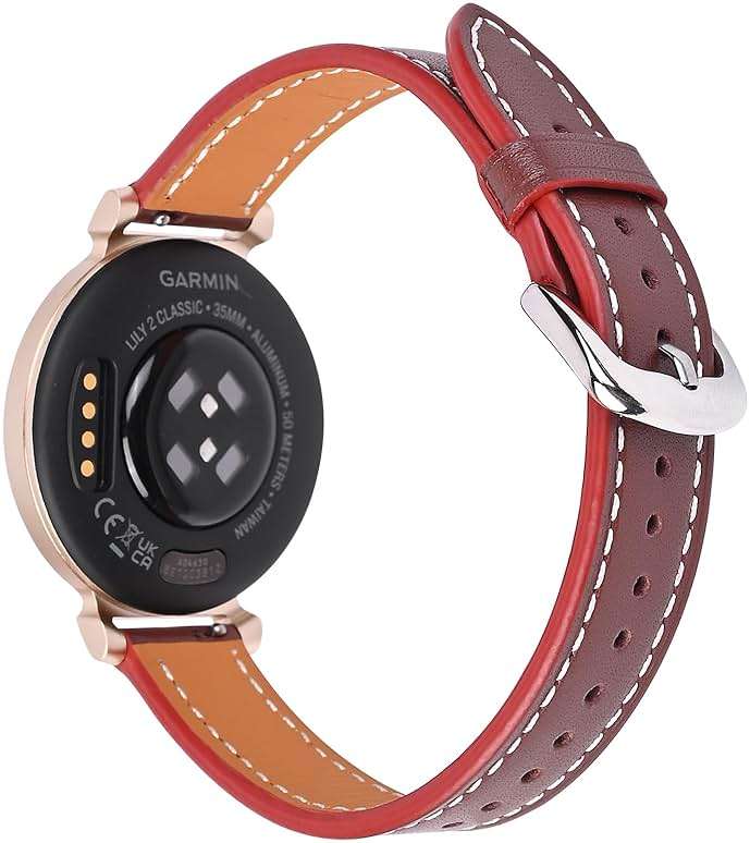 C2D JOY Leather Straps Compatible with Garmin Lily/Lily 2 Bands Smartwatch Replacement Watchband for Women - Image 2