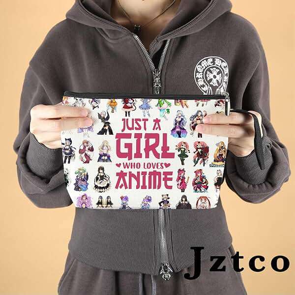 Anime Gifts Anime Merch Cosmetic Bag Kawaii Stuff Anime Stuff Manga Toiletry Bag Graduation Nurse Day Funny Makeup Bag Birthday Gifts for Anime Lovers Fans Women Teens Girls Best Friend Niece - Image 2