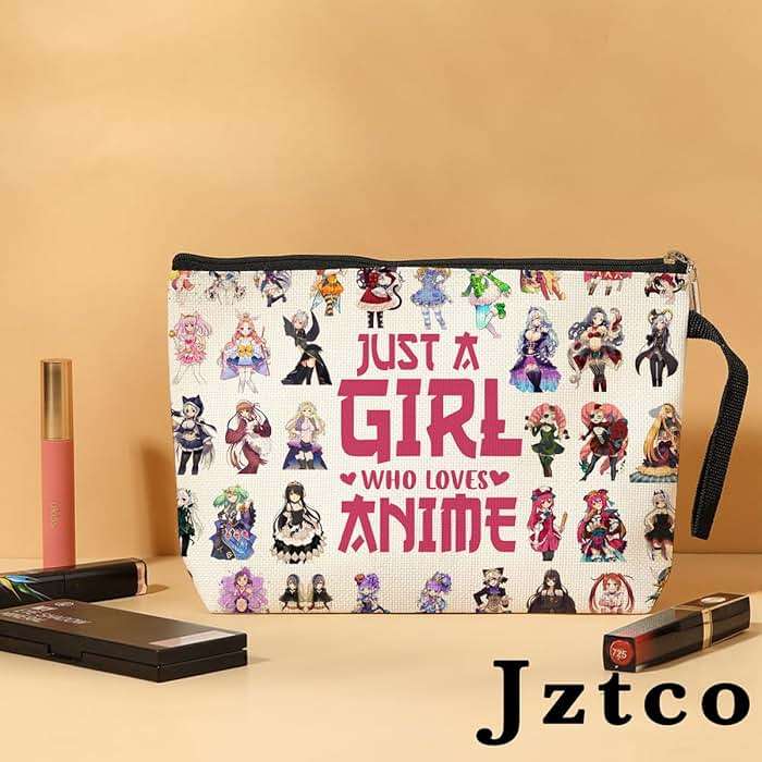Anime Gifts Anime Merch Cosmetic Bag Kawaii Stuff Anime Stuff Manga Toiletry Bag Graduation Nurse Day Funny Makeup Bag Birthday Gifts for Anime Lovers Fans Women Teens Girls Best Friend Niece - Image 3