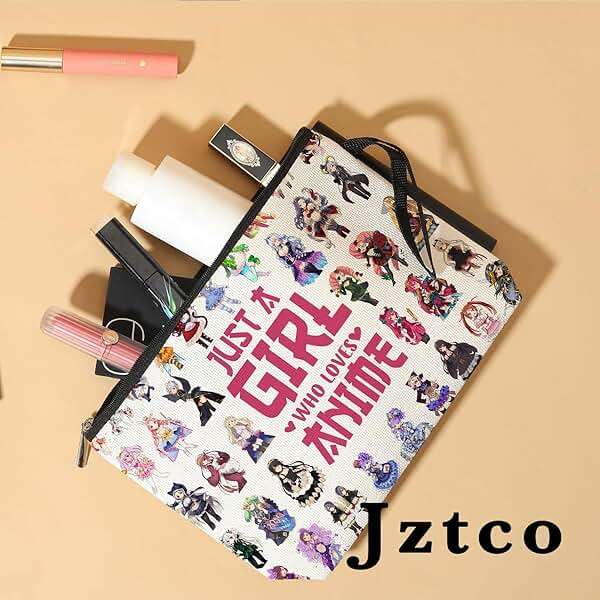Anime Gifts Anime Merch Cosmetic Bag Kawaii Stuff Anime Stuff Manga Toiletry Bag Graduation Nurse Day Funny Makeup Bag Birthday Gifts for Anime Lovers Fans Women Teens Girls Best Friend Niece - Image 6