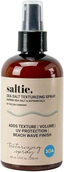 Saltie BY 30A Sea Salt Texturizing Spray Adds Volume, UV Protection, Beach Wave Finish | For All Hair Types (8.5 fl. oz./250ml) - Image 1