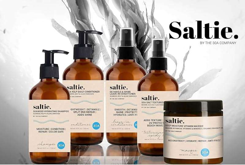 Saltie BY 30A Sea Salt Texturizing Spray Adds Volume, UV Protection, Beach Wave Finish | For All Hair Types (8.5 fl. oz./250ml) - Image 7