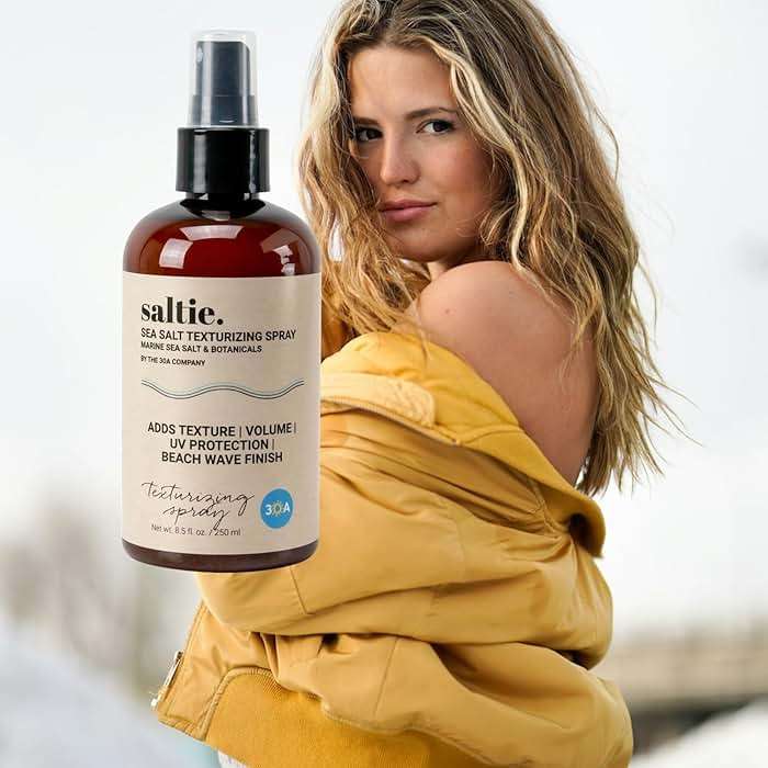 Saltie BY 30A Sea Salt Texturizing Spray Adds Volume, UV Protection, Beach Wave Finish | For All Hair Types (8.5 fl. oz./250ml) - Image 8