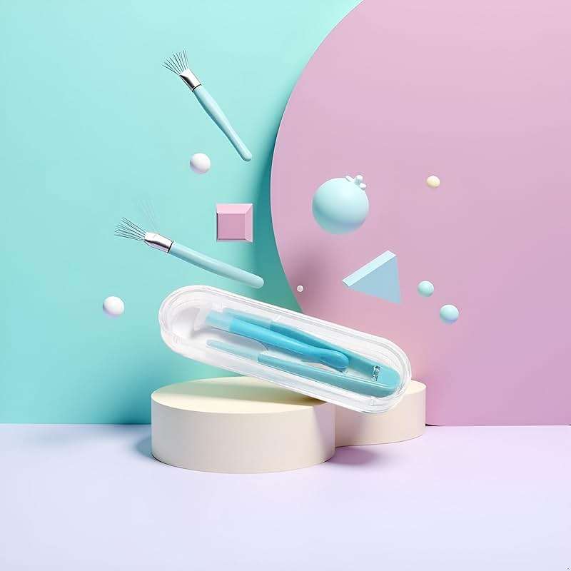 Galepromot Blue Contact Applicator, Contact Lens Remover Tool, Contact Lens Applicator Tool, Inserter/Remover+Tweezer with Soft Tip, for Contact Lens Cases Health and Household, Contact Lens Cases - Image 2