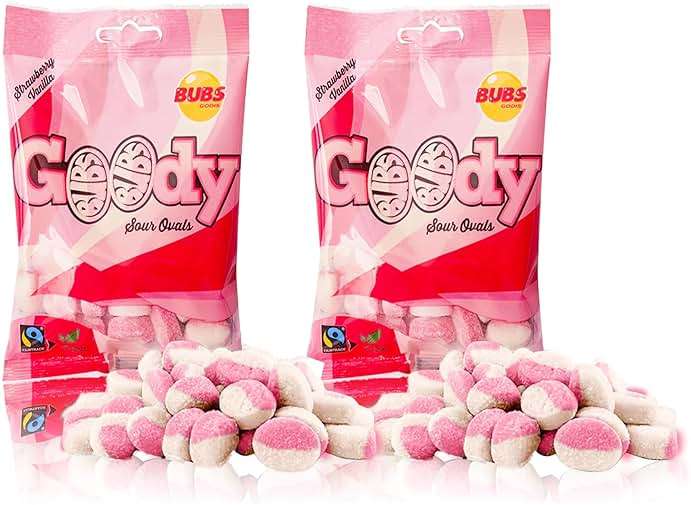 Bubs Goody Candy Ovals Godis Pack (2 pack - Strawberry/Vanilla) - Image 1