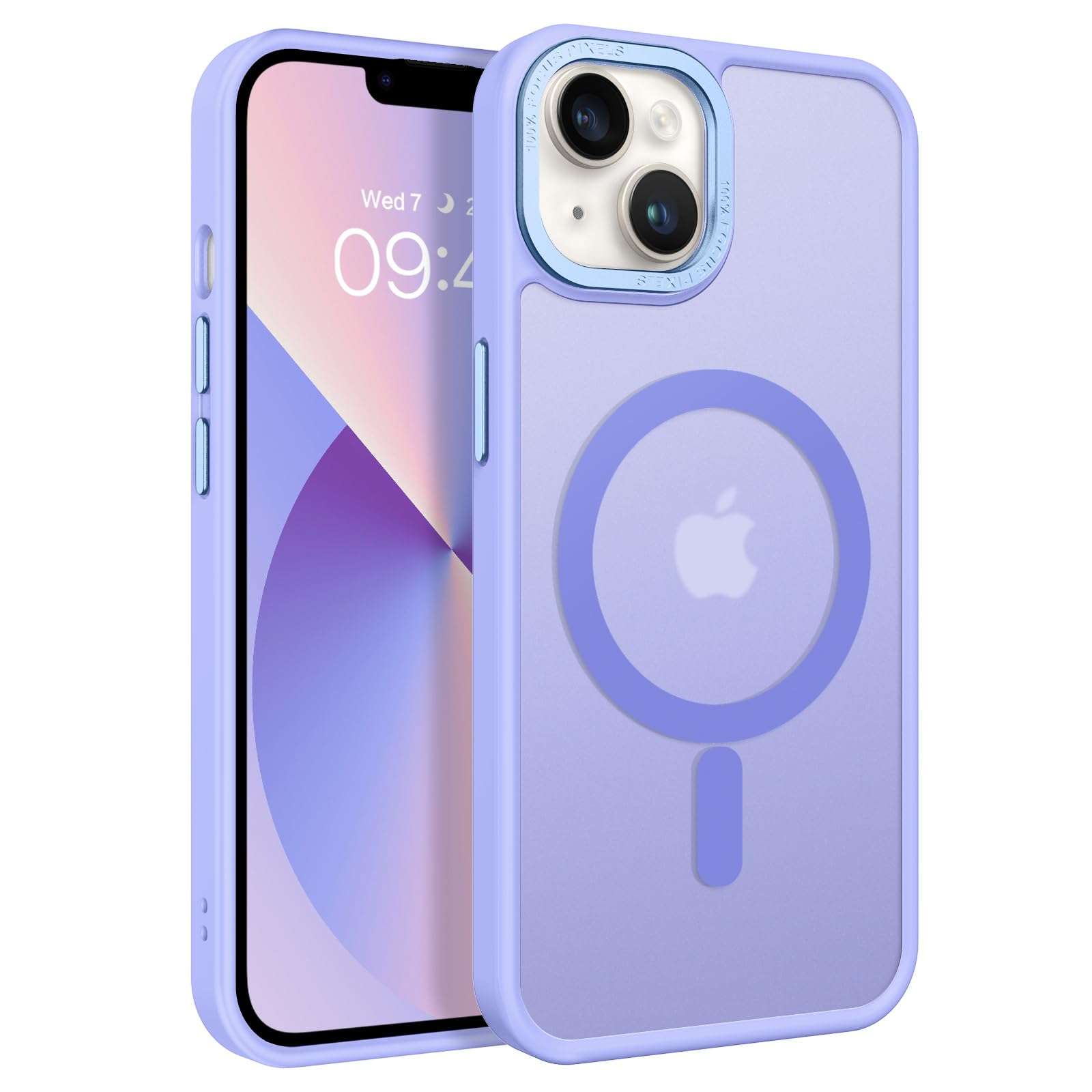 BENTOBEN Magnetic for iPhone 13 Case & iPhone 14 Case [Compatible with Magsafe] Translucent Matte Phone Case iPhone 13/14 Slim Shockproof Women Men Protective Cover for iPhone 13/14 6.1", Lavender - Image 1