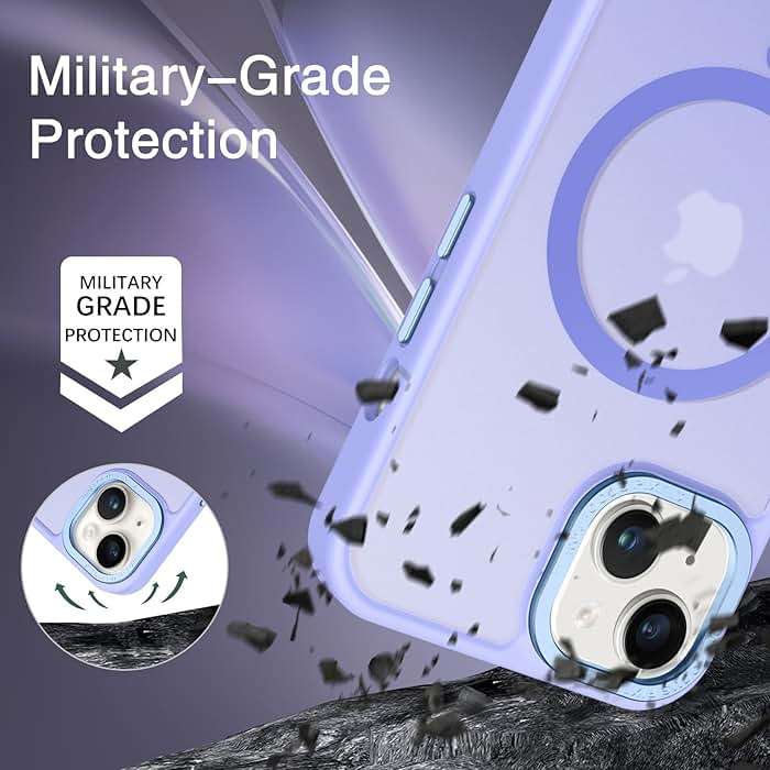 BENTOBEN Magnetic for iPhone 13 Case & iPhone 14 Case [Compatible with Magsafe] Translucent Matte Phone Case iPhone 13/14 Slim Shockproof Women Men Protective Cover for iPhone 13/14 6.1", Lavender - Image 3