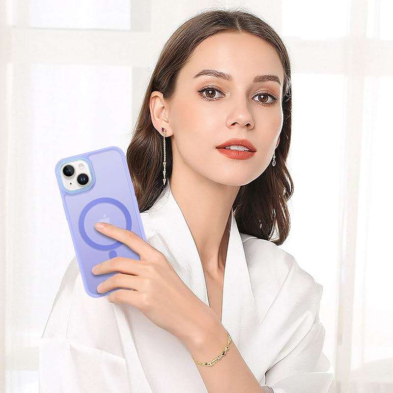 BENTOBEN Magnetic for iPhone 13 Case & iPhone 14 Case [Compatible with Magsafe] Translucent Matte Phone Case iPhone 13/14 Slim Shockproof Women Men Protective Cover for iPhone 13/14 6.1", Lavender - Image 9