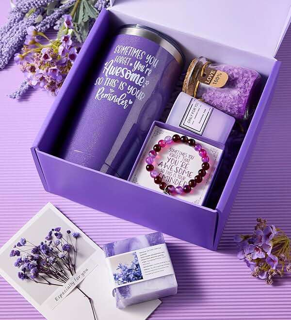 Gifts for Women for Mom Wife Her, Happy Birthday Gifts for Women Mom Wife Grandma Sister Friends, Self Care Gift Thoughtful Daily Self-Care and Relaxation Present Spa Gift Basket Set - Image 8