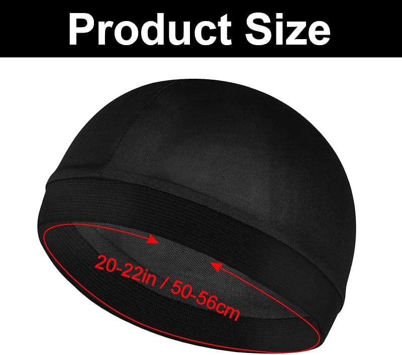 Silky Bonnet for Men, Wave Cap Satin Silk Hair Bonnet for Sleep, Durags Elastic Band Wave Caps for 360 540 720 Waves, Sleeping Shower Caps Silk Hair Wrap for Men Women (Black) - Image 2