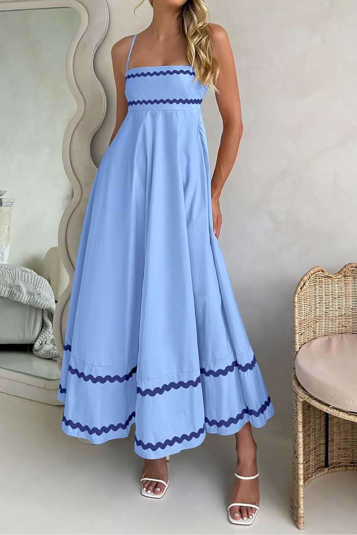 PRETTYGARDEN Women's 2026 Summer Flowy Maxi Dress Casual Sleeveless Spaghetti Strap Ruffle Beach Long Dresses - Image 7